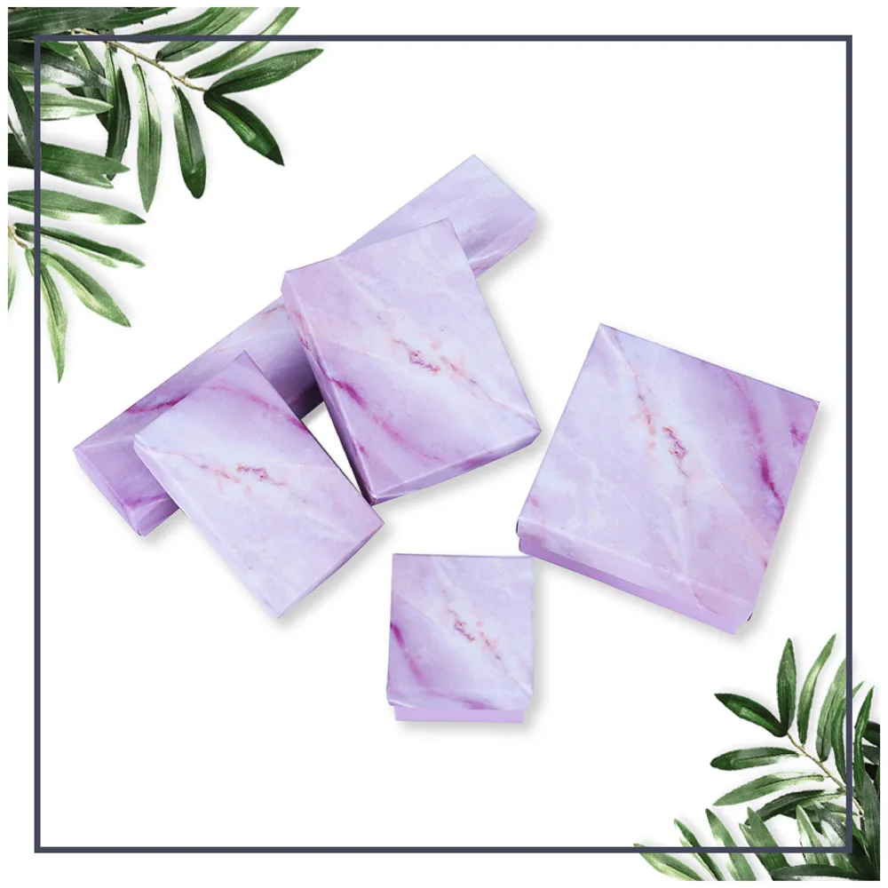 Новинка 2021 винтажная коробка для ювелирных изделий розового мраморного цвета