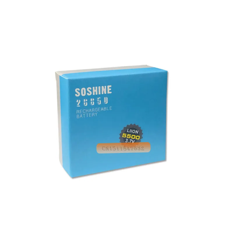 4 шт. Soshine 26650 батарея 5500mAh 3 7 V защищенная литий-ионная аккумуляторная PCB Batteria |