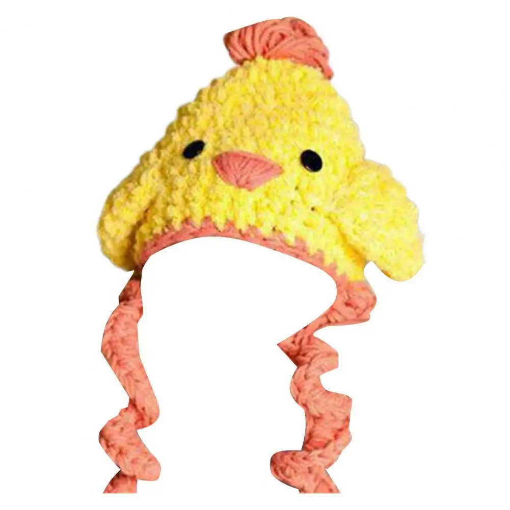 

Модная детская шапка для фотосъемки 2021, гибкая шерстяная пряжа, милая декоративная тонкая шапка для младенцев в форме цыпленка