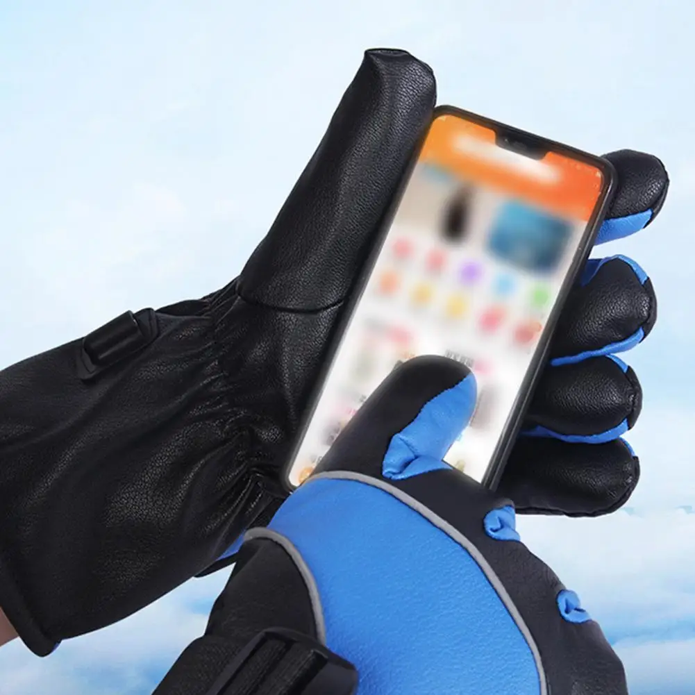 

New Winter Heating Gloves Reflective Strip Design 2A Charging Free Disassembly Battery Gloves Electric Heating Keep Warm 2019