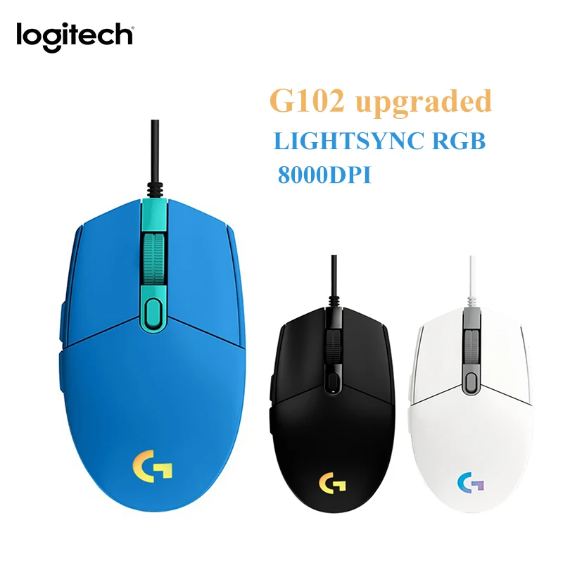 Оригинальная игровая проводная мышь Logitech G102 Оптическая Проводная второго