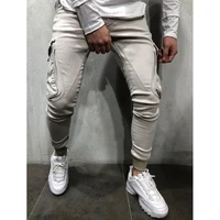 top selling product in 2021 summer mens side pocket solid color casual pants fashion sweatpants mens clothing