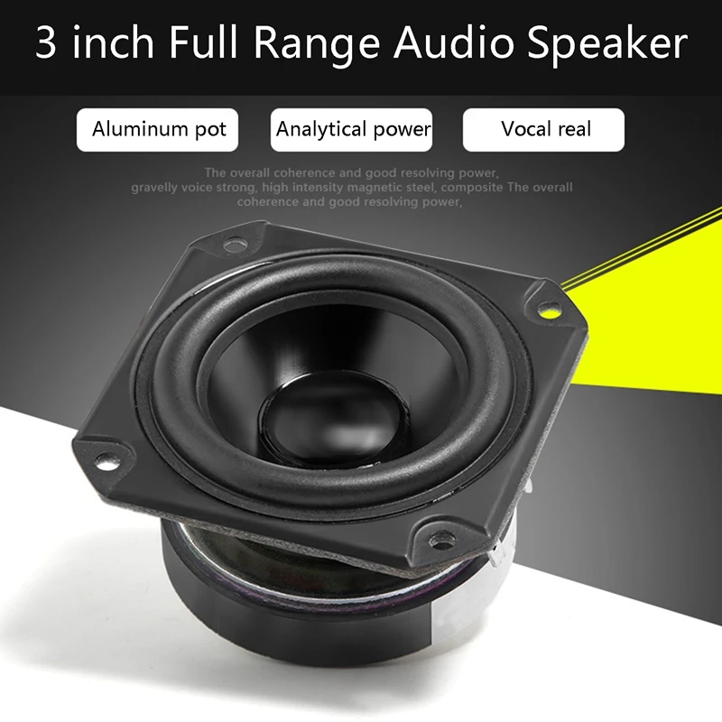 3 дюймовый звуковой динамик Полнодиапазонный 8 ohm 20W HiFi средний высокий стерео для
