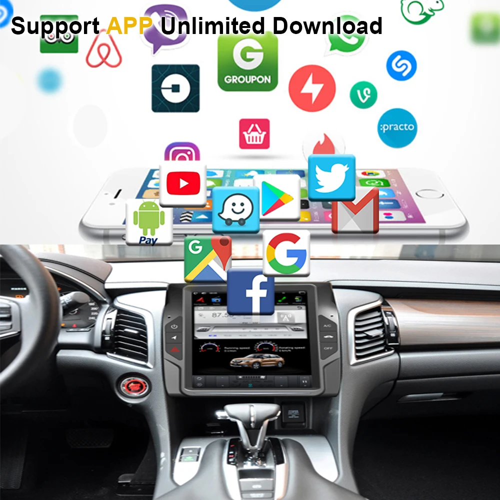 Вертикальный Автомобильный GPS-навигатор в стиле Tesla на Android 9 0 для HONDA AVANCIER 2017-радио