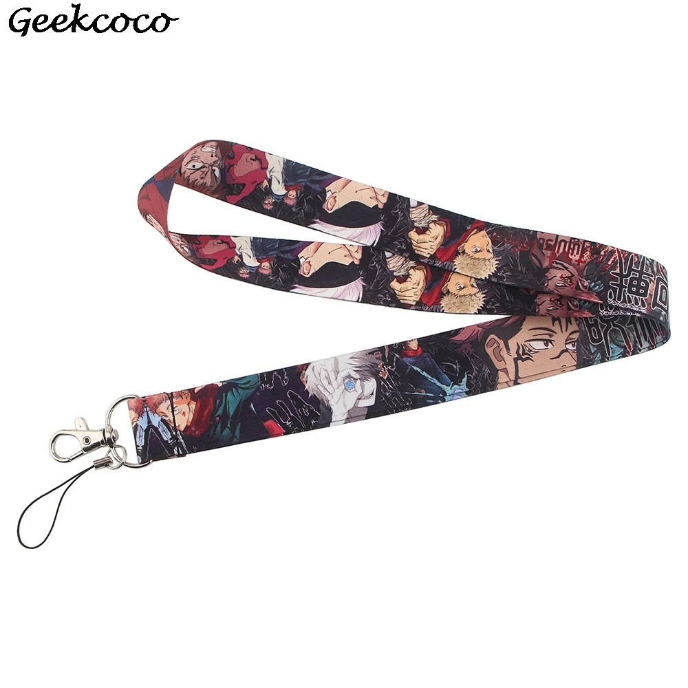 

10pcs/lot J1968 Anime Keychain Phone Lanyard Fashion Strap Neck Lanyards ID Card Holder Keys Kids Gift