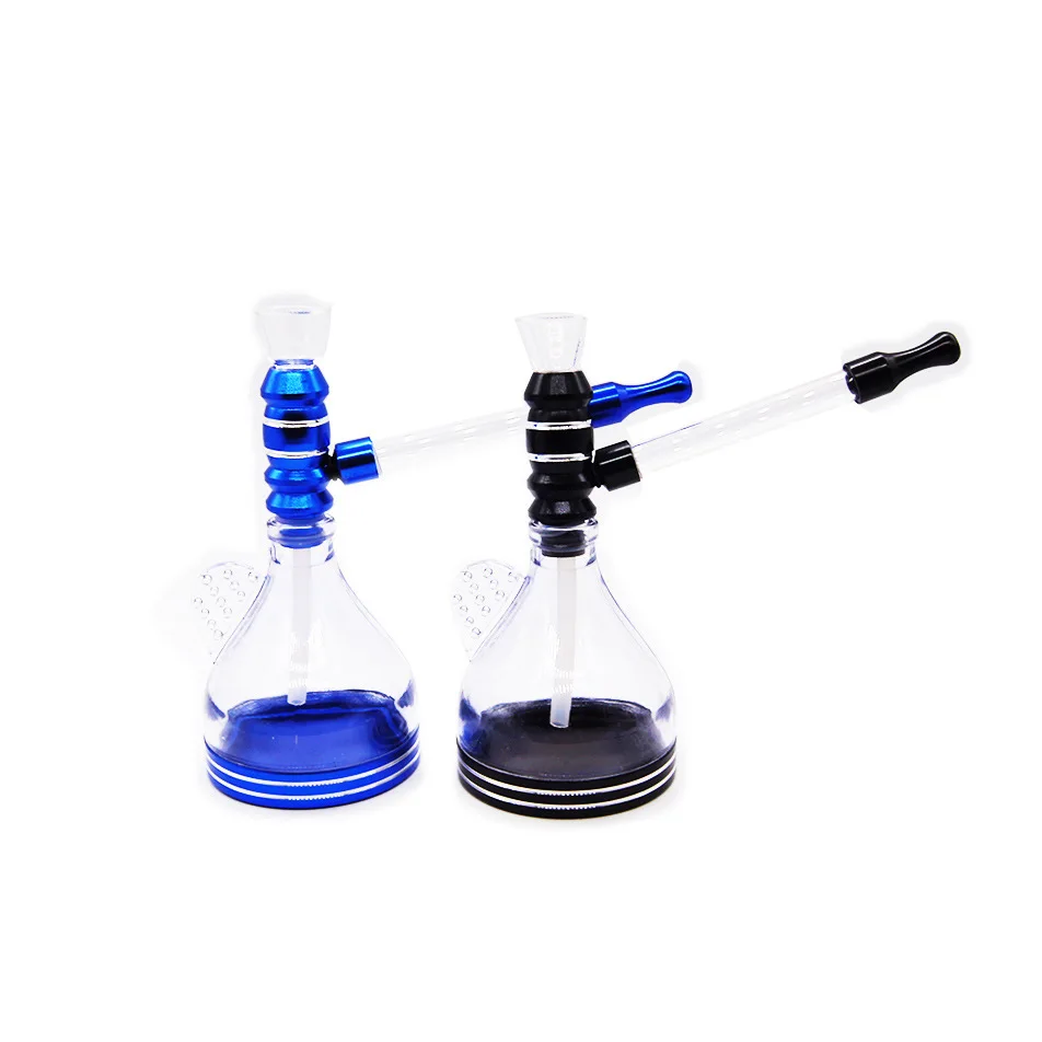 

10pcs Popular Bottle Water Pipe Portable Mini Hookah Shisha Tobacco Smoking Pipes Gift of Health Metal Tube Filter