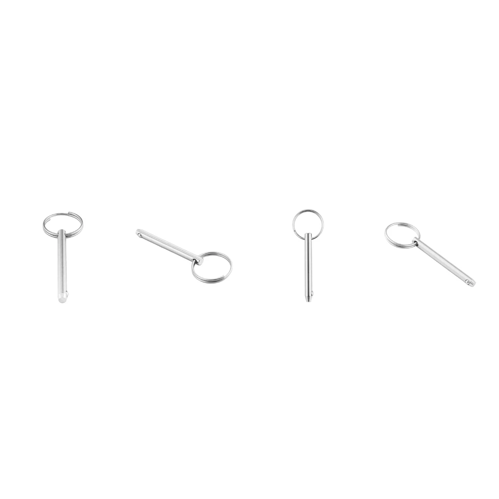 

4x Stainless Steel Boat Top Deck Hinge Quick Release Pin 6.3 X 76mm