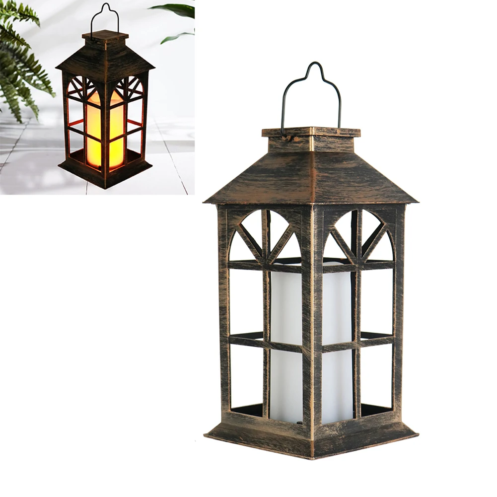 

Battery Powered Patio Wedding Decorative Candle Hollowed Flickering Indoor Led Flameless Hanging Outdoor Lantern Vintage Antique