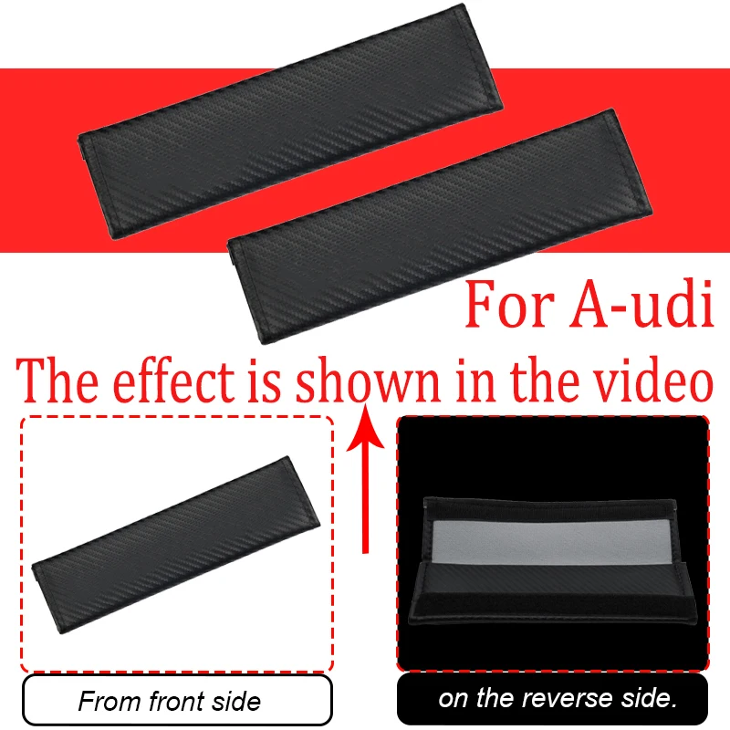 

Car seat belt cover pad carbon fiber shoulder pad car goods For Audi A3 A4 A5 C5 8L 8P B8 C6 RS3 Q3 5 Q7 TT 8L 8V S3 Car Styling