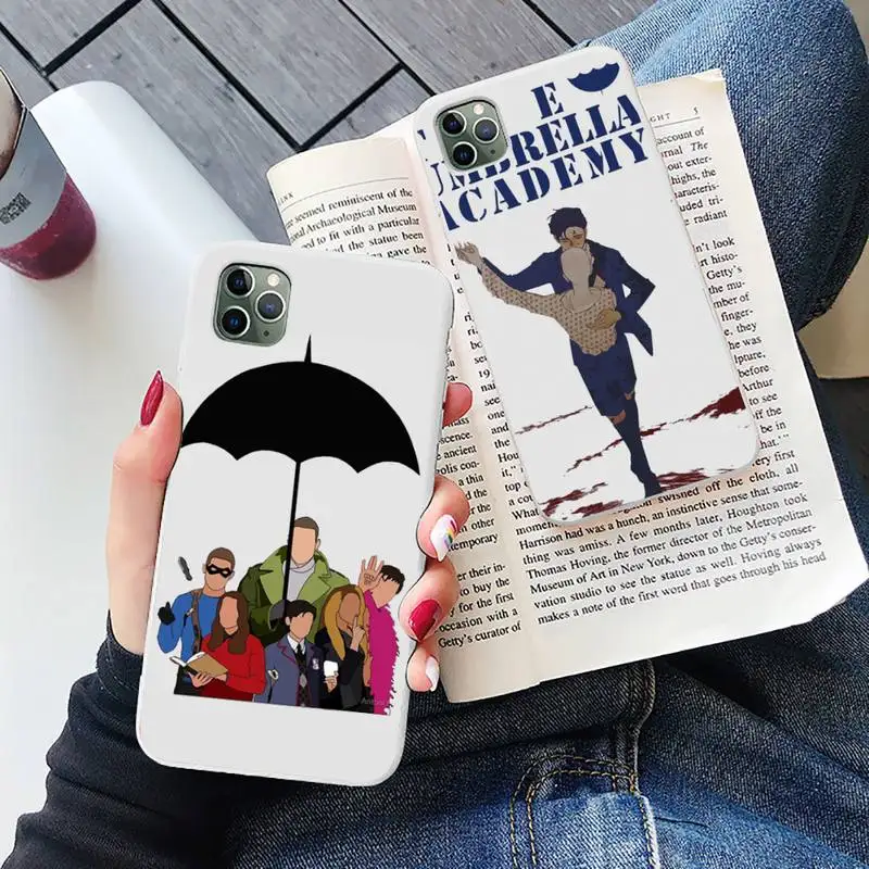 

The Umbrella Academy Cartoons five Phone Case Candy Color for iPhone 6 6S 7 8 11 12 XS X SE 2020 XR mini pro Plus MAX coque