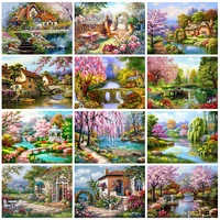 diamond painting landscape 5d diy full squareround drill drill embroidery scenery mosaic picture of rhinestone home decor