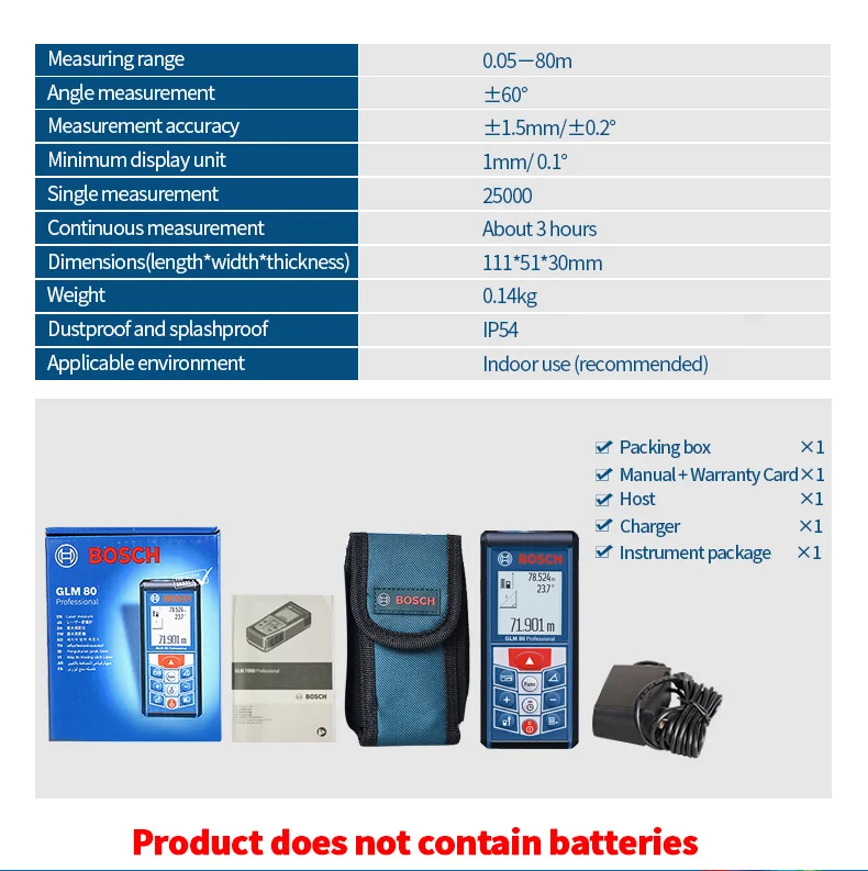 BOSCH лазерный дальномер 25/30/40/50/70/80/250 метров электронный инфракрасный объем номер линейка Высокоточный измерительный прибор