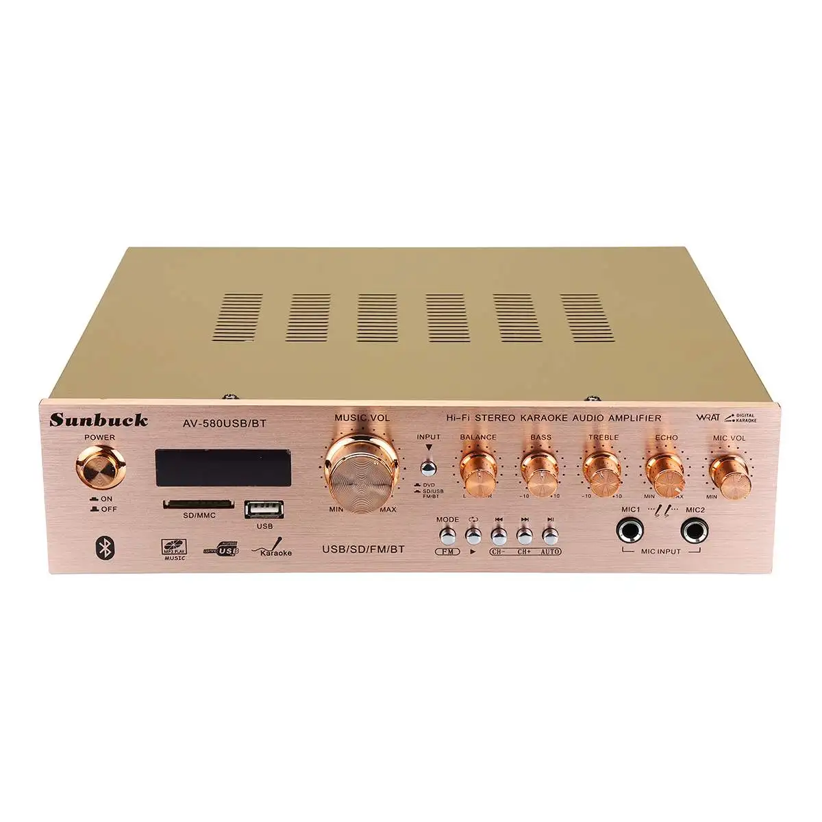 Sunbuck AV-580USB/BT 1200 Вт bluetooth 5CH стерео усилитель поддержка fm-радио USB SD карта звуковой режим аудио Музыка усилитель