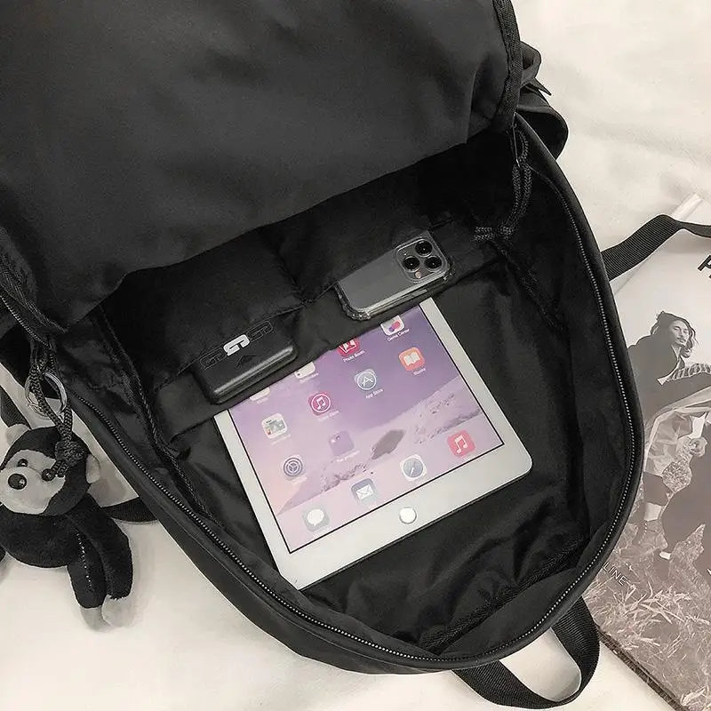 

2021 Large capacity waterproof Oxford cloth Women backpack Multiple pocket unisex Travel bag School bag for senior students