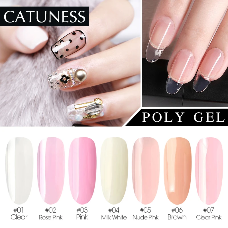 CATUNESS строительный поли гель с кристаллами желе строитель ногтей палец