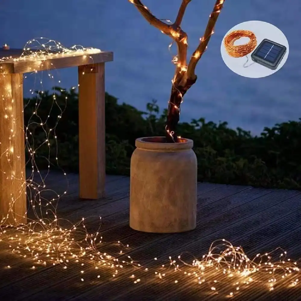 

200 LED Solar Vines Branch Light String Outdoor Garden Garland Solar Fairy Lights Fence Tree Branch Light Chrismas Decoration