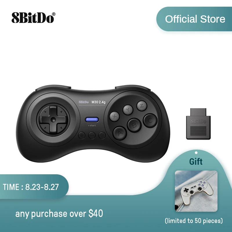 8bitdo M30 2 4G Беспроводной геймпад для оригинального Sega Genesis и игры Mega Drive