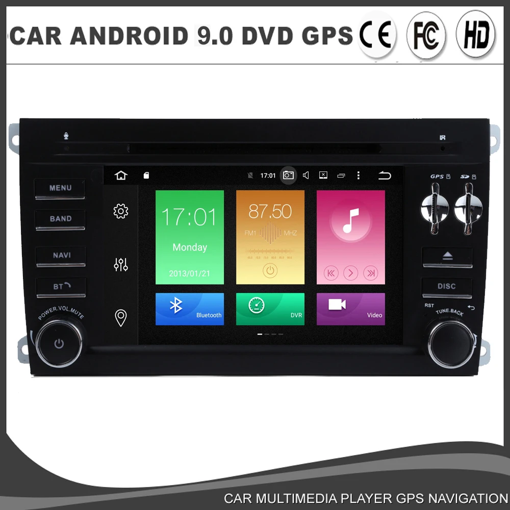 7 &quotAndroid 9 0 автомобильный DVD GPS плеер для Porsche Cayenne 2003-2010 радио BT 1024*600 Wifi зеркальная