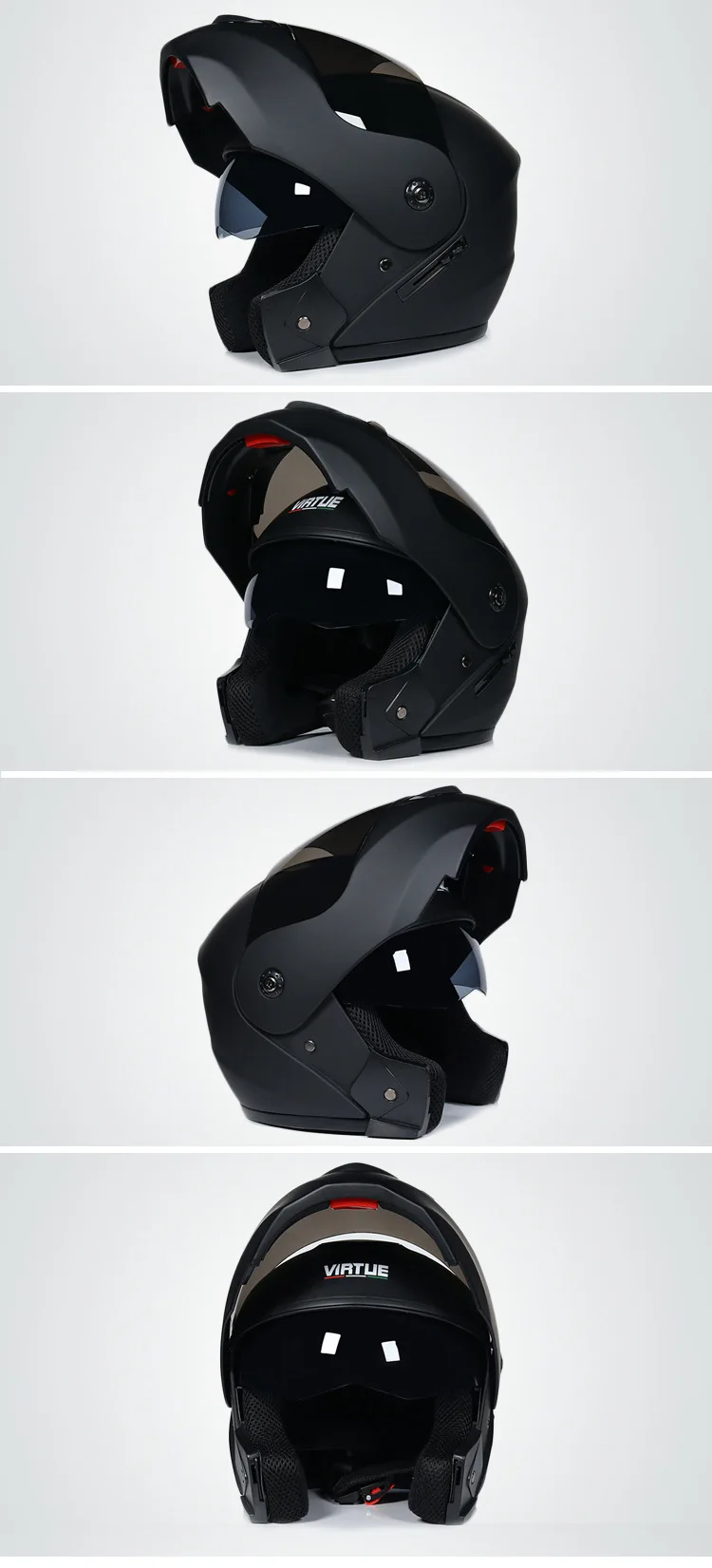 Motorcycle Helmet Double Lens Open Face Helmet Full Face Helmet Racing Helmet Running Helmet Unisex Dual-Use Helmet