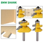 2 шт.компл. 8 мм хвостовик фрезерный резак резьба по дереву V Groove  Matched набор фрез для фрезерного станка с премиум шариковыми подшипниками для деревообработки