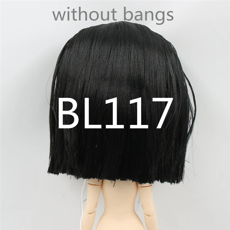 wavy hair-h Blyth кукла ледяной парик rbl головы и купол короткие волосы для DIY пользовательские куклы аксессуары игрушки - Цвет: wavy hair-h