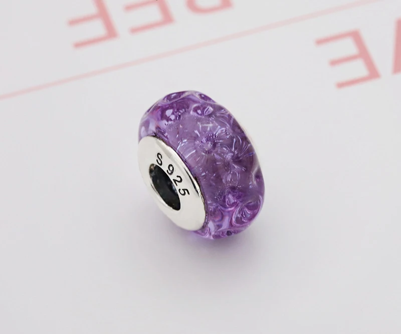 

Anomokay New Arrival Trendy Murano Flower Charm fit Bracelets & Bangles 100% 925 Sterling Silver Murano Bead for DIY Jewelry
