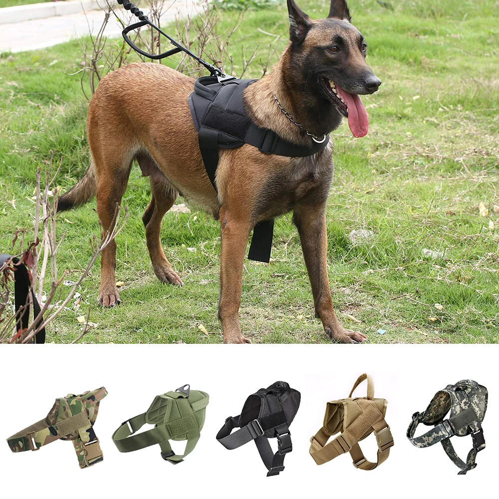 

Tactical Dog Harness Vest Patrol K9 Working Pet Collar Small Large Military Service Dog Harness With Handle For German Shepherd