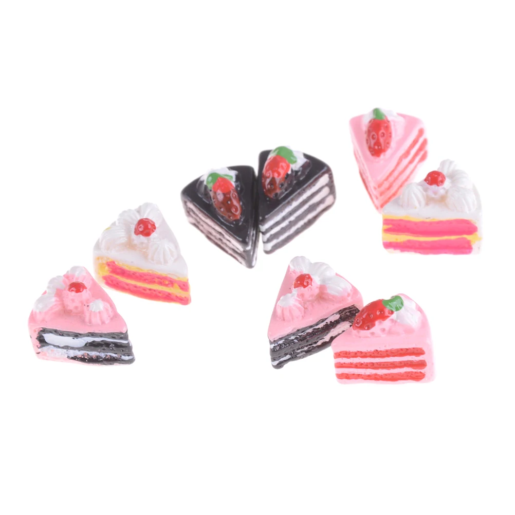 

2PCS Food Cakes 1/12 Dollhouse Miniature Diy Home Decoration Kitchen Toys Doll House Ornaments