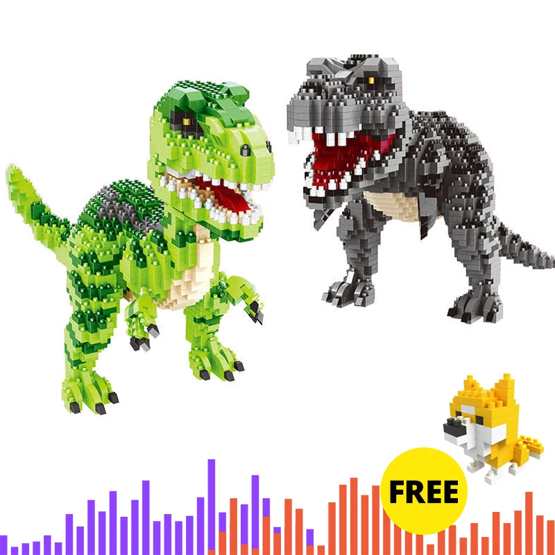

2020 new Balody Mini Blocks Cartoon Building Toy Dinosaur Model brinquedos Plastic Bricks Children toys for kids Christmas Gift