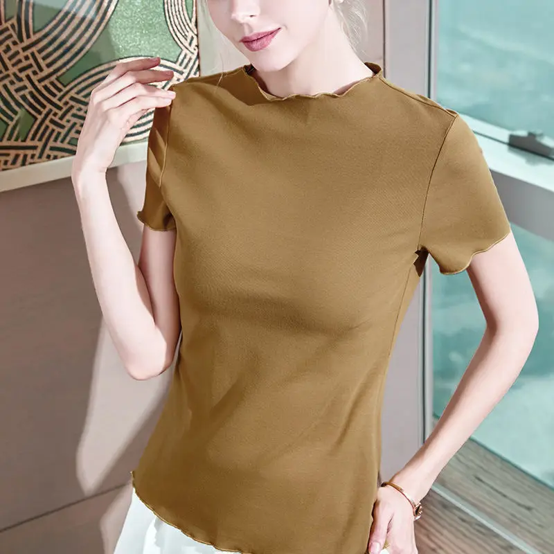 

2021 High Quality Summer Leisure Soft Cotton Women's T-shirt