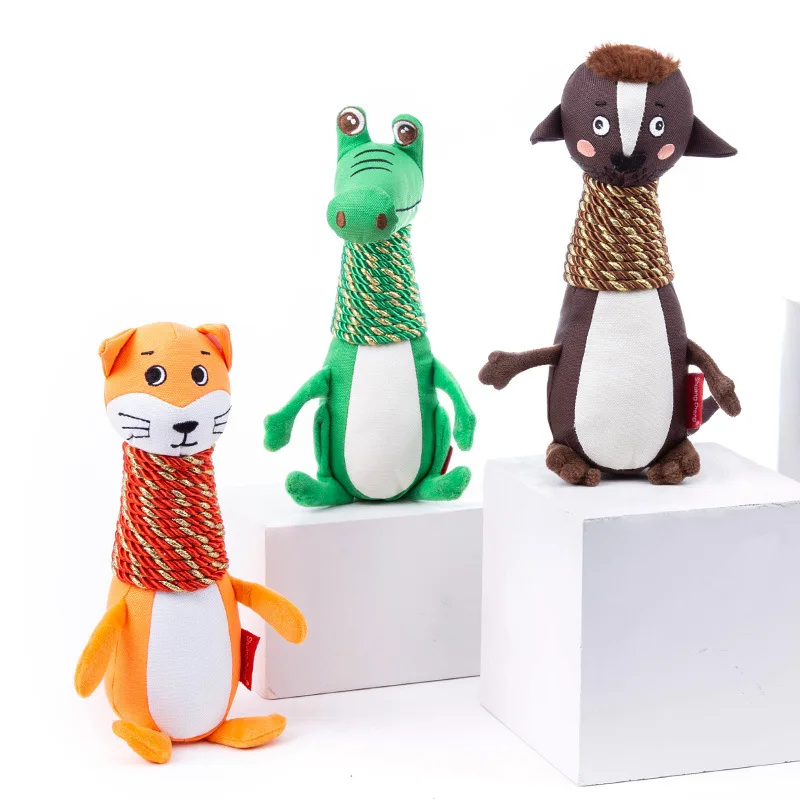 

Aapet 1pc Cute Pet Vocal Toy Dog Molar Chew Toy Animal Shape Interactive Plush Toy For Dog Puppy Pet Dog Teeth Cleaning Supplies