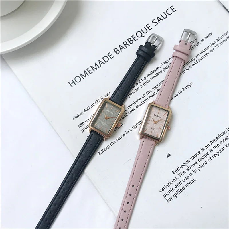 Reloj Mujer 2019 Новое поступление женские часы Модные прямоугольные винтажные Montre Femme