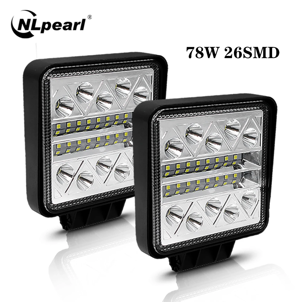 Nlpearl 2x4 &quot78 Вт автомобильный светильник сборки Combo светодиодный рабочий Бар Offroad