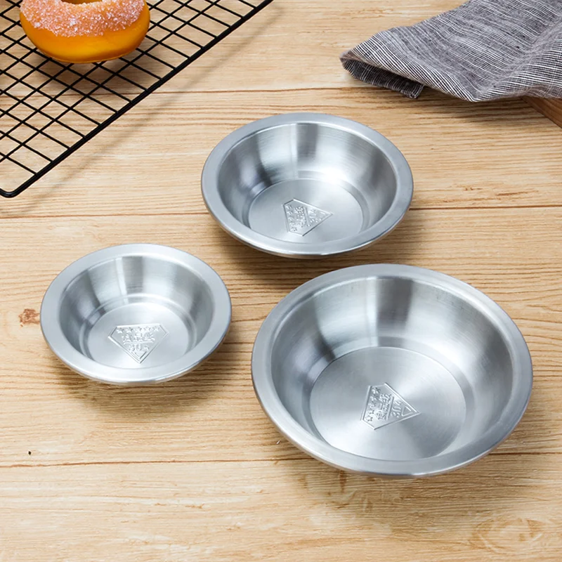 

304 Stainless Steel Thick Sauce Dish Snack Dish Vegetable Dish Small Dish Of Vinegar Soy Sauce Dish Sauce Household Bowl