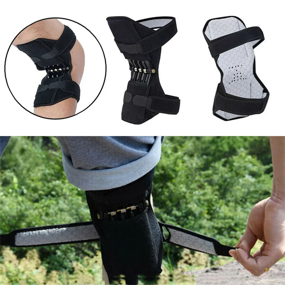1Pair Power Leg Kneepad Joint Support Knee Pads Spring Force 360 degrees Brace | Climbing Accessories