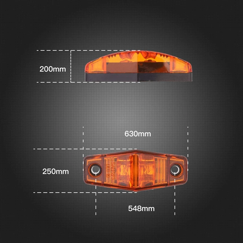 

2 Led Side Marker Lights Lamps Truck Trailer Clearance Lights Sealed Indicators Lights Waterproof (4Yellow+4Red)