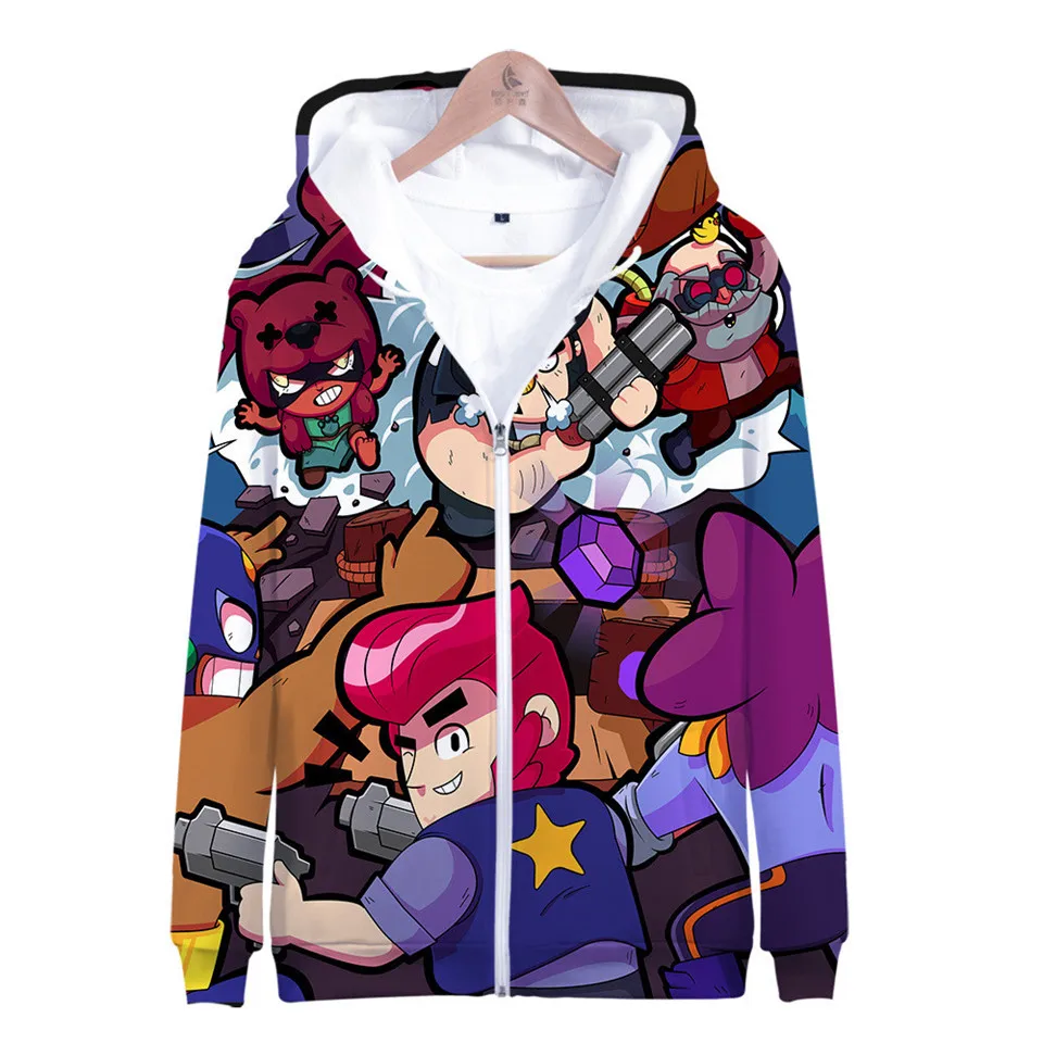 Детские толстовки с капюшоном для детей от 2 до 13 лет толстовка с капюшоном с 3D принтом "стрельба" куртка на молнии с длинными рукавами для мальчиков и девочек детская одежда