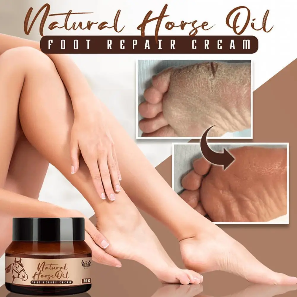 

30G Horse Oil Foot Cream Anti-chapped Skin Repair Massage Chapped Heel Rough Care Dry Skin X3M7