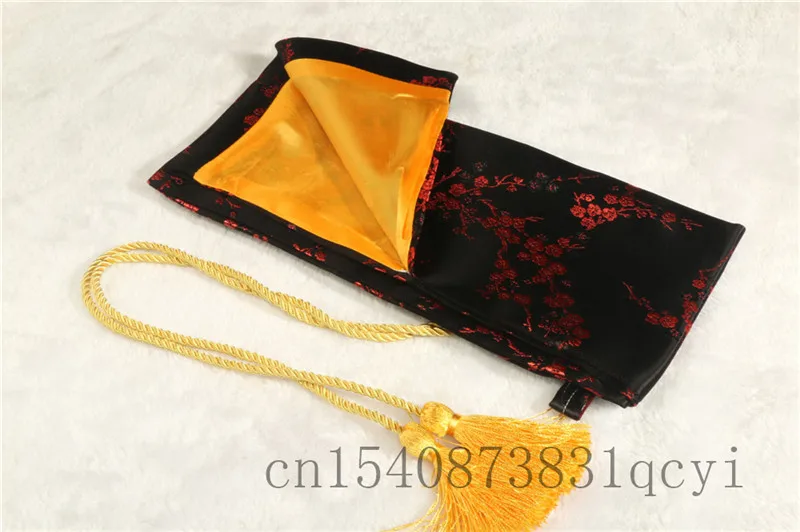 Черная шелковая сумка 134 см с цветком сливы для защиты японского самурайского