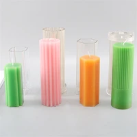 candle diy mold columnar aromatherapy embossed soy candle mold acrylic plastic pc material candle making molds