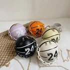 Кошельки в форме шара для подростков, женские сумки через плечо, ручные сумки на цепочке, индивидуальная женская кожаная розовая баскетбольная сумка