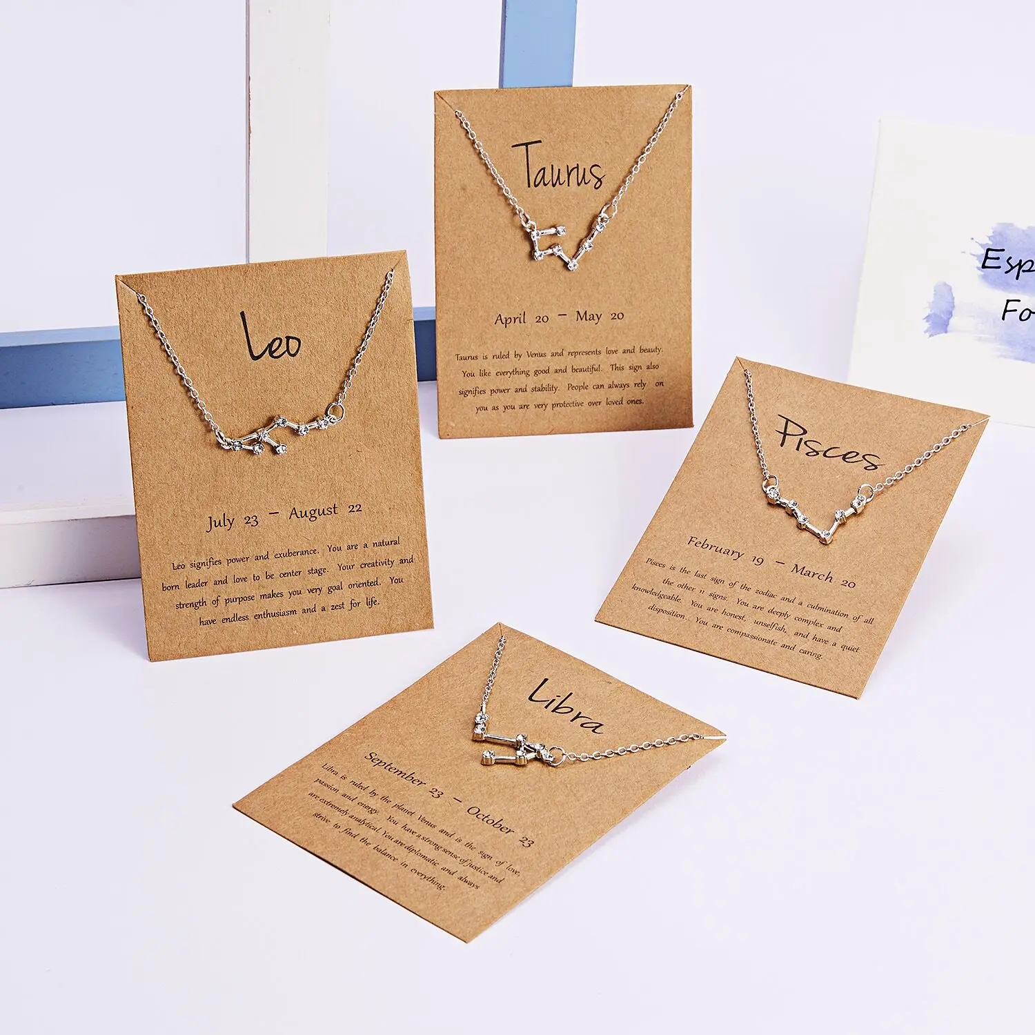 DUOYING 7*9 см на заказ крафт бумага Card12 звезда Зодиак циркон астрология галактика