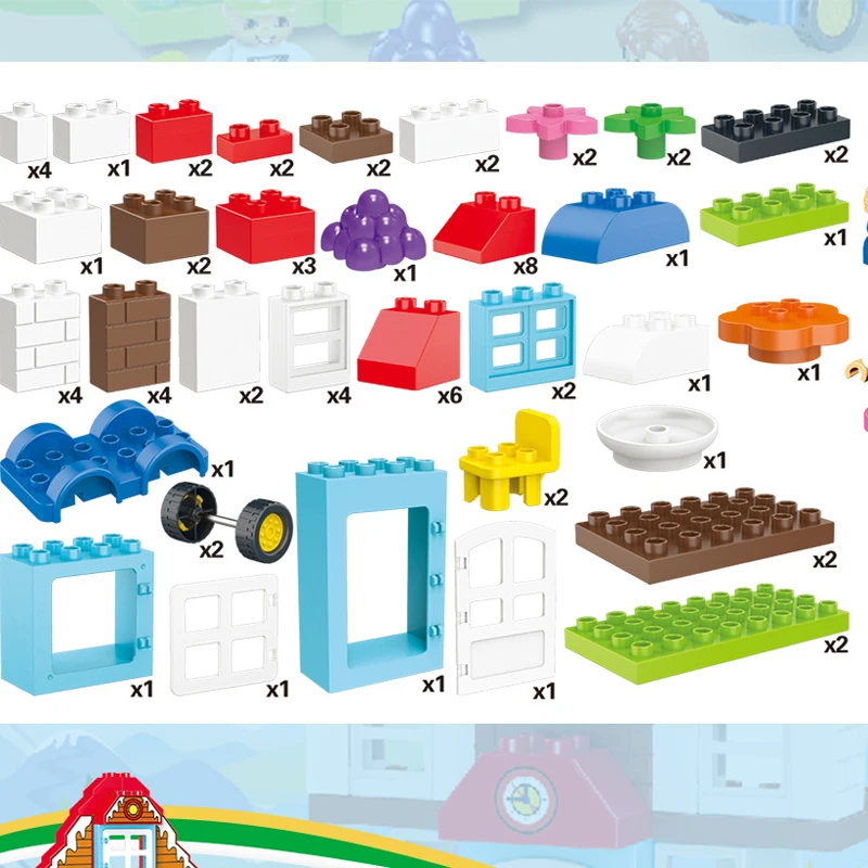 Duploed дом для отдыха большой размер строительные блоки принцесса ледяной замок из