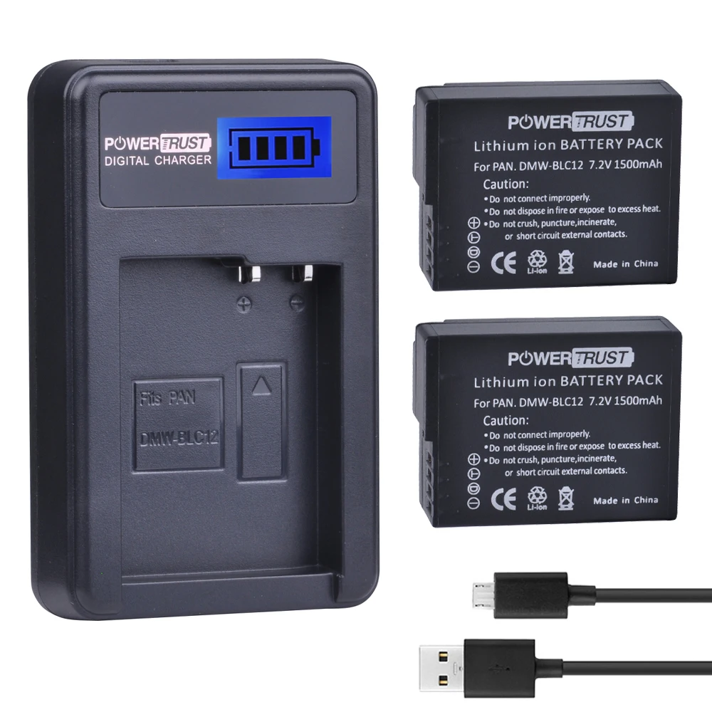 2 шт. аккумулятор для фотоаппарата и зарядное устройство USB Panasonic FZ1000 FZ200 FZ300 G5 G6 G7