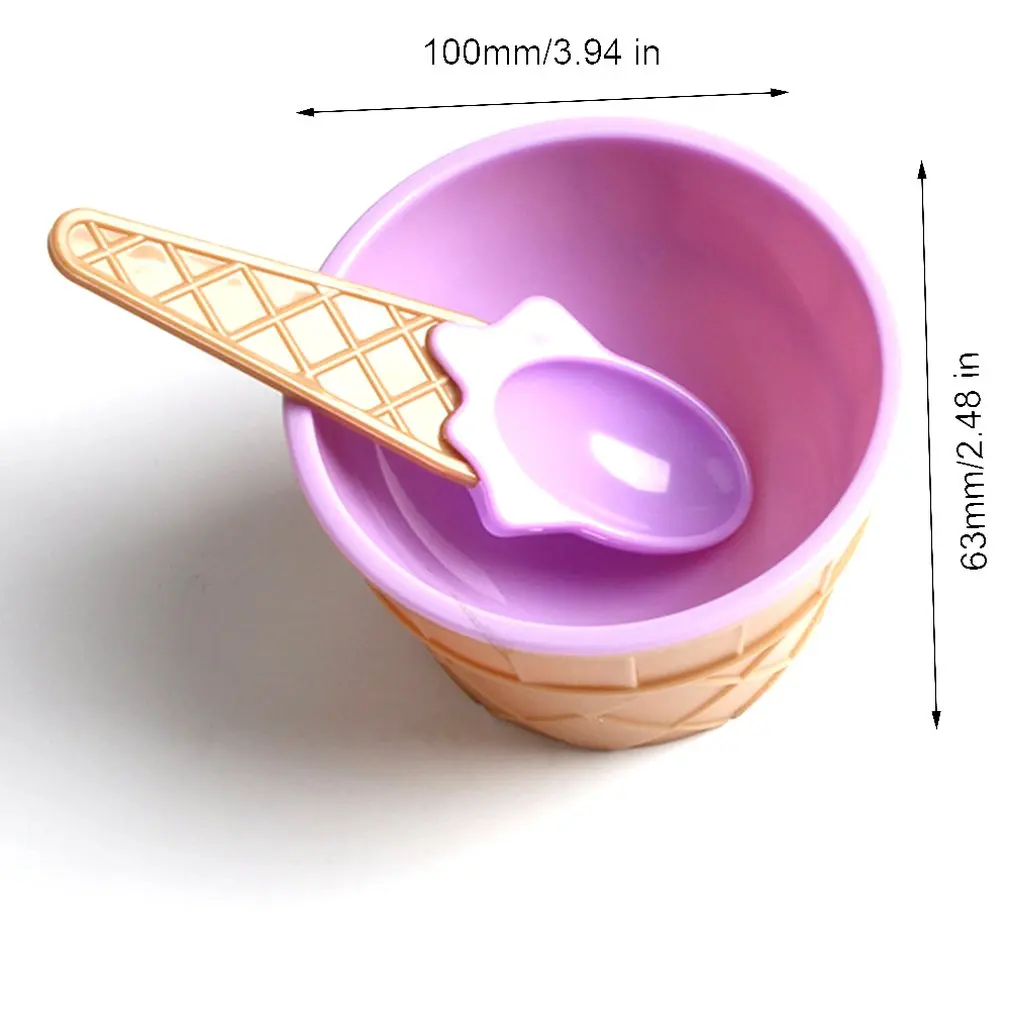 purple Слайм миска коробка ложка пушистые контейнеры DIY комплект аксессуары Детский пластилин чаша игрушки Дети еда играть мороженое чаша - Цвет: purple