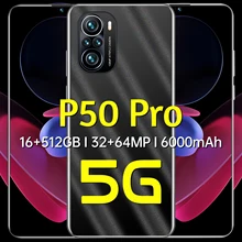 2021 New Fashion 5G Smartphone 16GB+512GB Large Memory for Huawei P50 Pro Cellphone Triple Card Slot Xiaomi Samsung Mobile Phone
