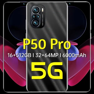 2021 New Fashion 5G Smartphone 16GB+512GB Large Memory for Huawei P50
Pro Cellphone Triple Card Slot Xiaomi Samsung Mobile Phone
