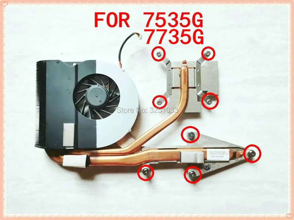 60.4CD48.002 A02 JM70PU D1 система охлаждения для Acer 7535G 7735G Вентилятор