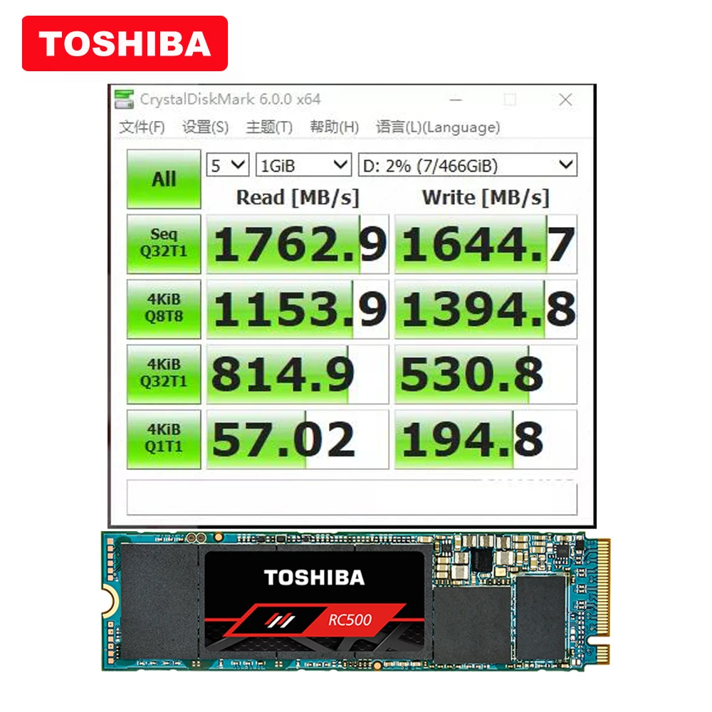 TOSHIBA 3D NAND RC500 SSD 250 ГБ 500 1 ТБ m2 2280 NVMe PCIe Gen3x4 disco duro interno статуса для твердых компьютер