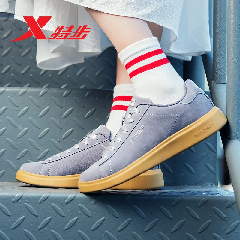 Женские туфли для скейтборда Xtep шелковые на шнуровке Весенняя повседневная